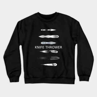 Knife Thrower Throwing Knife Assortment Crewneck Sweatshirt